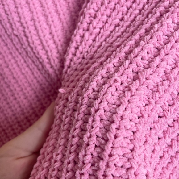 Aerie size small pink chenille campfire sweater - Picture 5 of 7